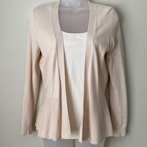 Women’s Loft Open Cream Cardigan